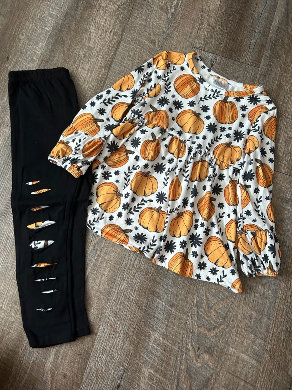 Toddler Girls Pumpkin Outfit